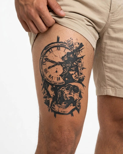 Suemos- Reloj Roto y Calavera