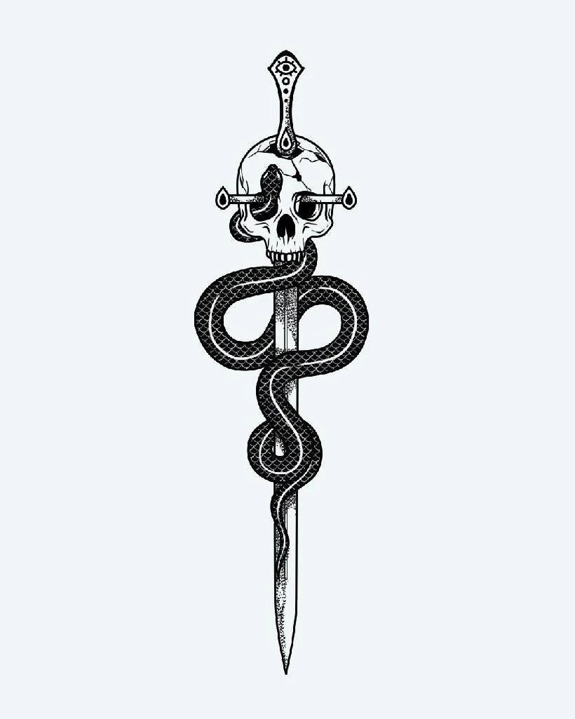 Suemos- Serpiente y Daga Calavera