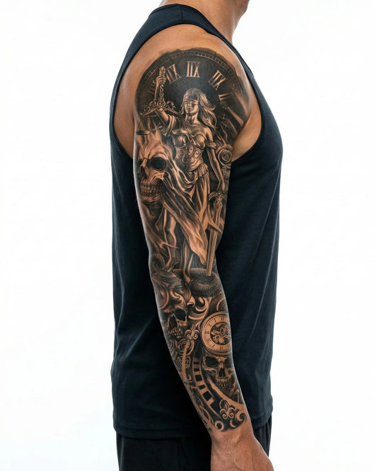 Suemos - Dama de la Justicia y Calaveras