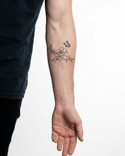Suemos - Peonia y Mariposa