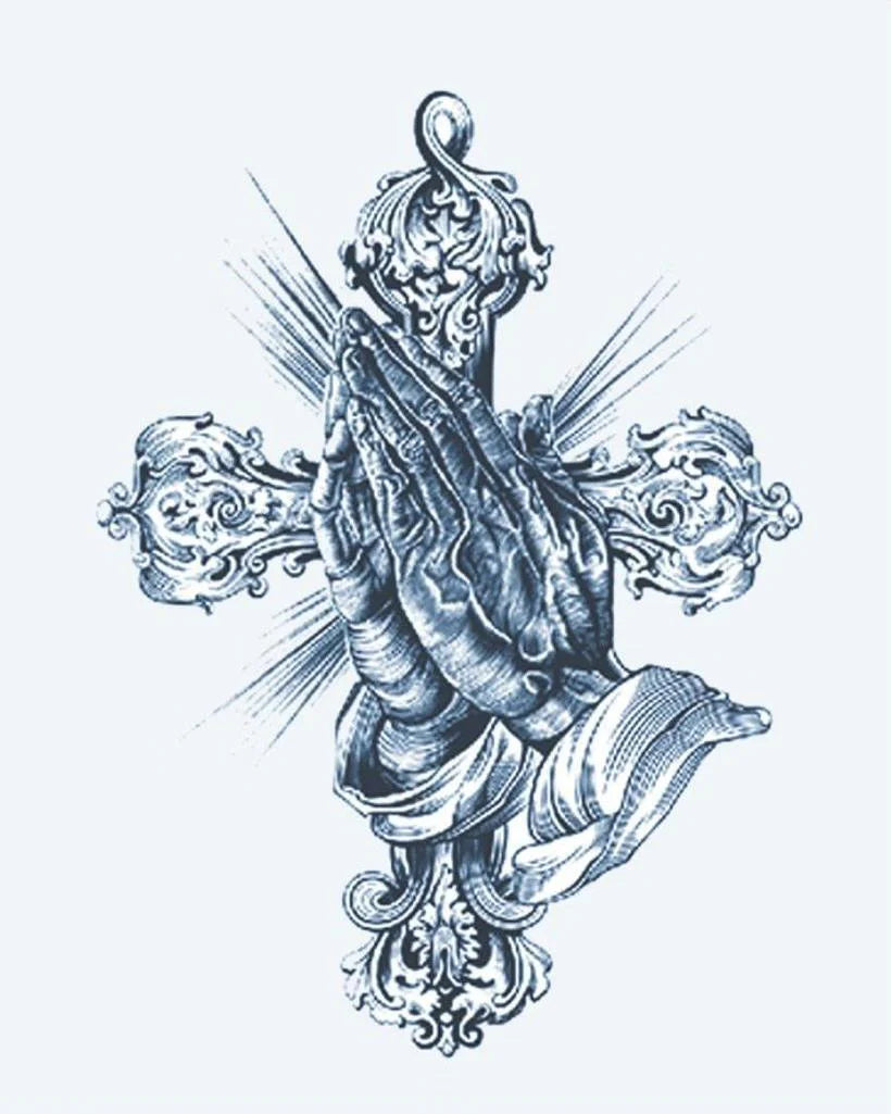 Suemos- Manos Rezando y Cruz Ornamentada
