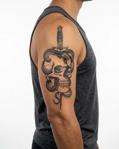 Suemos- Calavera, Serpiente y Daga