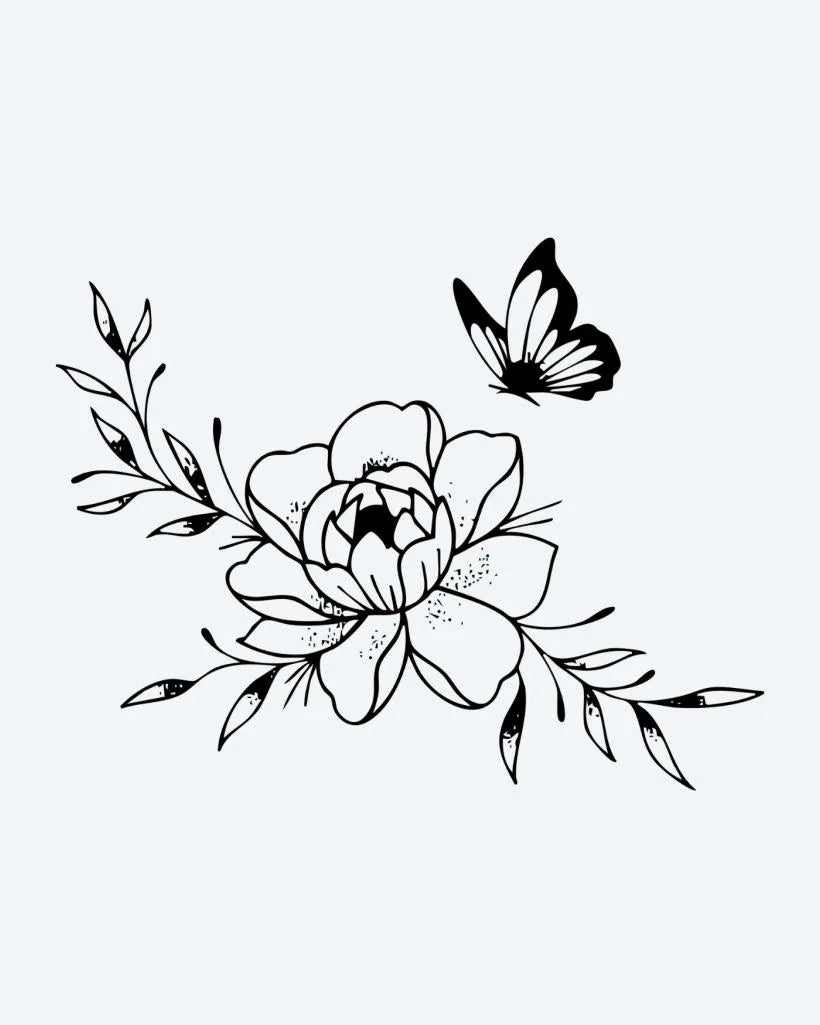 Suemos - Peonia y Mariposa