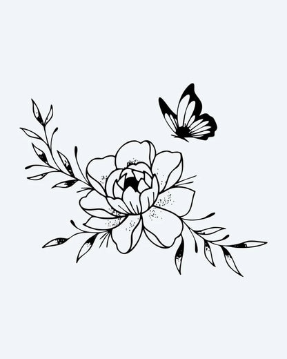 Suemos - Peonia y Mariposa