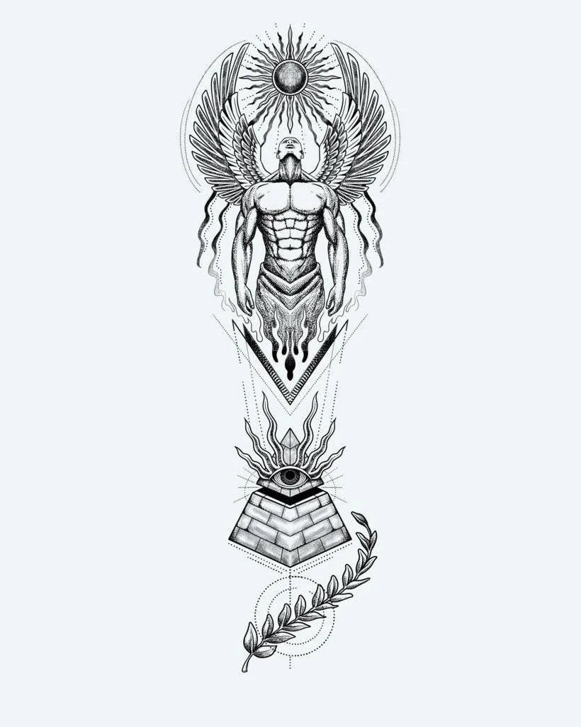 Suemos - Ángel Guardián Egipcio y Pirámide