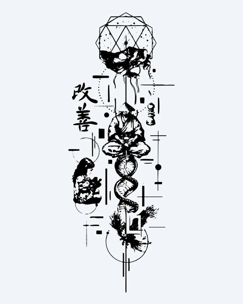 Suemos - Dragón Japonés y Kanji
