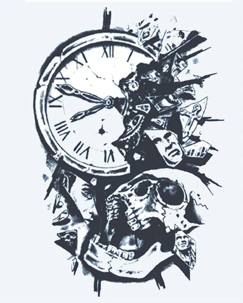 Suemos- Reloj Roto y Calavera
